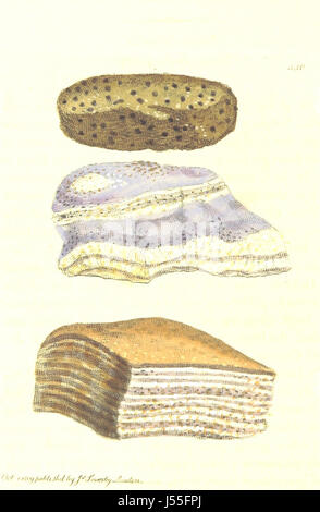 British Mineralogy: or coloured figures intended to elucidate the mineralogy of Great Britain. By J. Sowerby (with assistance). F.P Stock Photo