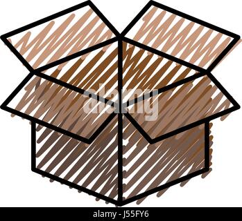 Box open symbol Stock Vector