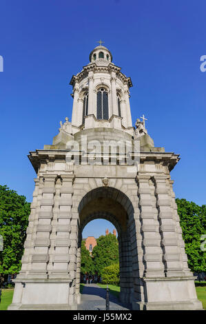 Iconic landmarks - The Campanile of Trinity College at Dublin, Ireland Stock Photo