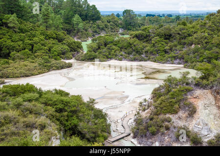 Wai-O-Tapu Thermal Wonderland which is located in Rotorua, New Zealand. Stock Photo