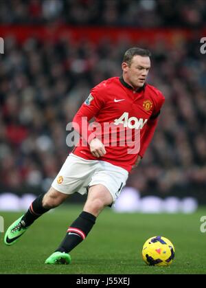 WAYNE ROONEY, MANCHESTER UNITED FC, MANCHESTER UNITED V FULHAM BARCLAYS PREMIER LEAGUE, 2014 Stock Photo