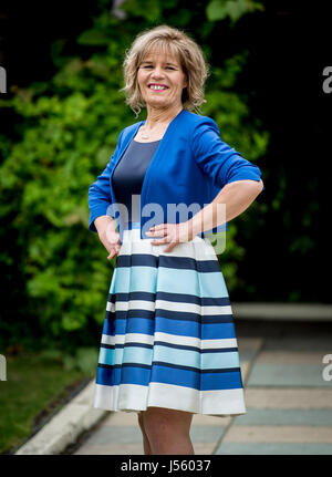 EMBARGOED TO 14:00 TUESDAY 16 MAY. Tracey Topping, 47, from Northampton, during a photo call at the Roof Gardens in Kensington, London, after being announced as Slimming World's Greatest Loser 2017 following a weight loss of 18 stone and dropping from a 34/36 to 10/12 dress size. Stock Photo