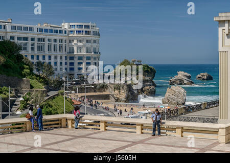 The Grand Plage and the Casino, Biarritz, France, Europe, Stock Photo