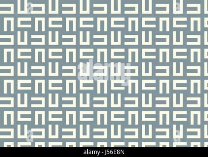Dark blue maze or labyrinth pattern on light yellow pastel color Stock Vector