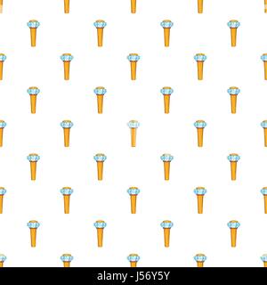 Control tower at airport pattern, cartoon style  Stock Vector