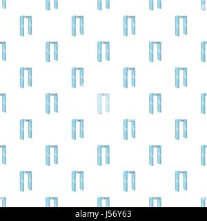 Check on metal detector pattern, cartoon style  Stock Vector