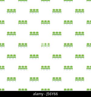 Chairs at airport pattern, cartoon style  Stock Vector
