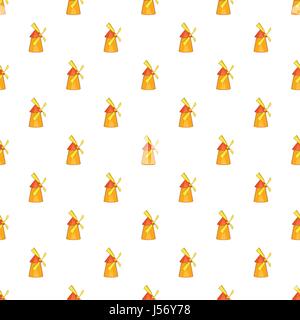 Mill pattern, cartoon style  Stock Vector