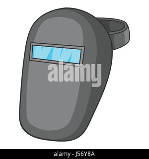 Welder mask icon, cartoon style Stock Vector