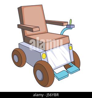 Self-propelled wheelchair icon, cartoon style Stock Vector