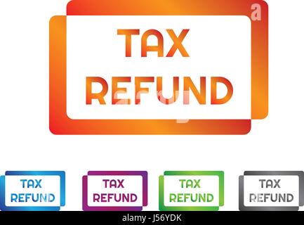 tax refund stamp with different colors Stock Vector