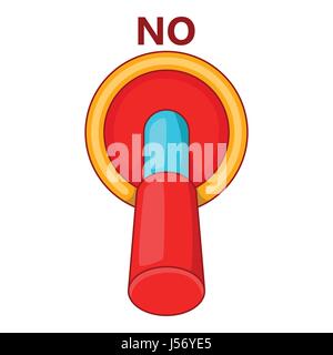 Toggle switch button in the disagree position icon Stock Vector