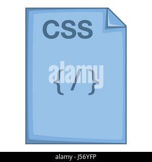 CSS file icon, cartoon style Stock Vector