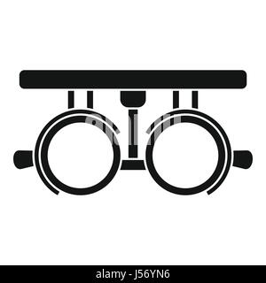 Trial frame for checking patient vision icon Stock Vector