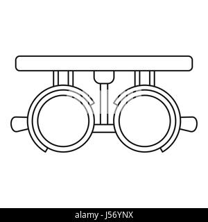 Trial lense frames icon, outline style Stock Vector