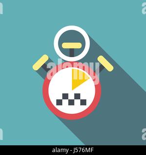 Taximeter icon, flat style Stock Vector