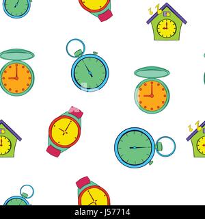 Chronometer pattern, cartoon style Stock Vector