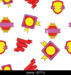 Badge pattern, cartoon style Stock Vector