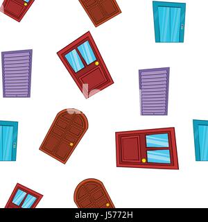 Security door pattern, cartoon style Stock Vector