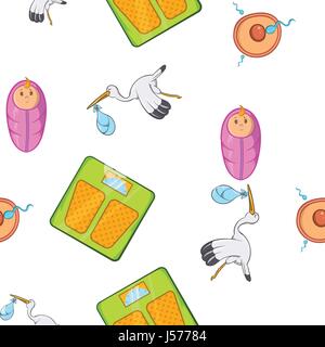 Pregnancy pattern, cartoon style Stock Vector