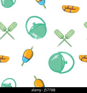 Angling pattern, cartoon style Stock Vector