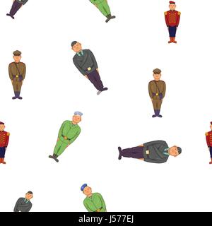 Military pattern, cartoon style Stock Vector