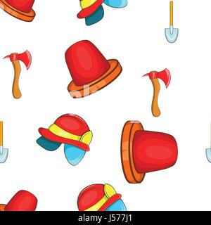 Protection from fire pattern, cartoon style Stock Vector