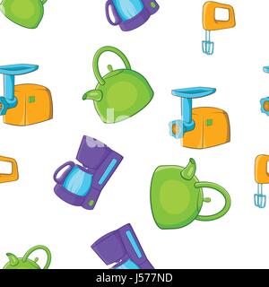 Home electronics pattern, cartoon style Stock Vector