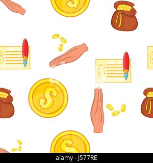 Funding pattern, cartoon style Stock Vector