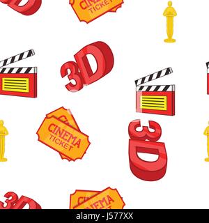 Movie pattern, cartoon style Stock Vector