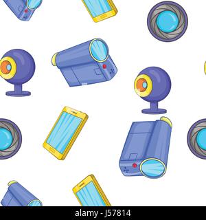 Electronic appliance pattern, cartoon style Stock Vector