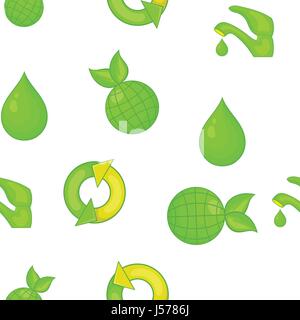 Environment pattern, cartoon style Stock Vector