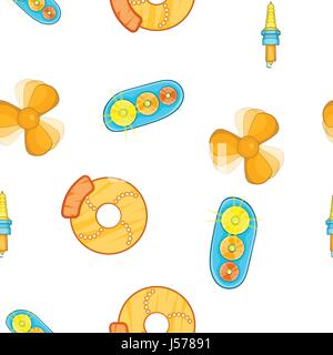 Repair machine pattern, cartoon style Stock Vector