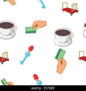 Hostel pattern, cartoon style Stock Vector