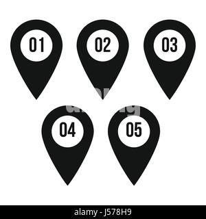 Pointer marks icon, simple style Stock Vector