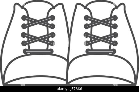 monochrome silhouette with pair of worker boots Stock Vector