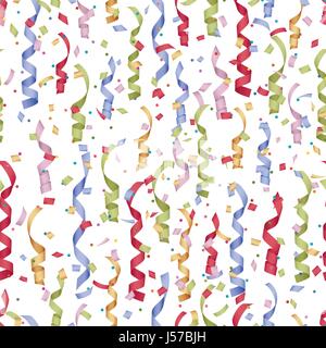 Red curly ribbon serpentine confetti. Red streamers set on