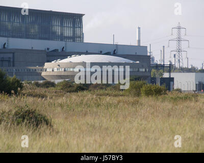 Control Room at Fawley Power Station, Southampton, Hampshire, England, UK, film location for Star Wars, Red Cup Stock Photo