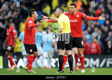 CAULKER SWARBRICK MEDEL MUTCH MANCHESTER CITY V MANCHESTER CITY V CARDIFF CITY ETIHAD STADIUM MANCHESTER ENGLAND 18 January 20 Stock Photo