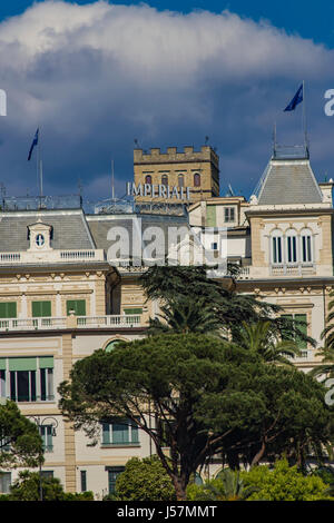 SANTA MARGHERITA, ITALY - APRIL 29, 2017: Imperiale Palace hotel in Santa Margherita Ligure, Italy. This belle epoque hotel was opened at 1889 Stock Photo