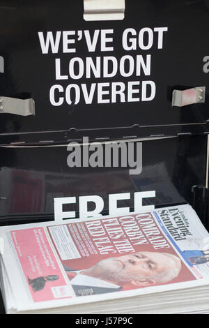 we've got London Covered, evening standard newspaper stand Stock Photo