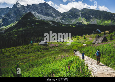 Hala gasienicowa in summer in the Polish Tatra mountains.