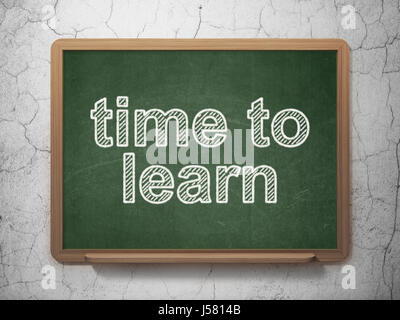 Studying concept: Time to Learn on chalkboard background Stock Photo