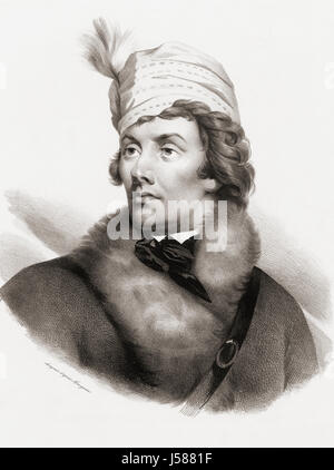 Tadeusz Kościuszko, 1746 - 1817.  Polish-Lithuanian military engineer. A national hero of Poland. Stock Photo