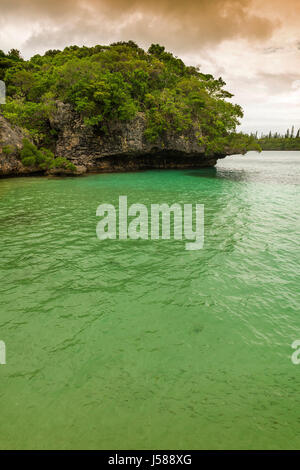 Kanumera Rock on Isle Of Pines, New Caledonia in the South Pacific Stock Photo