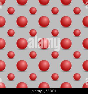 Seamless abstract background with 3d balls. Spheric pattern. Vec Stock Vector