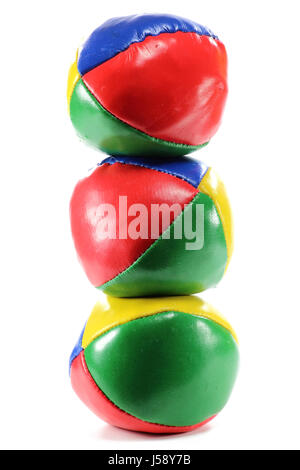 juggling balls isolated on white background Stock Photo