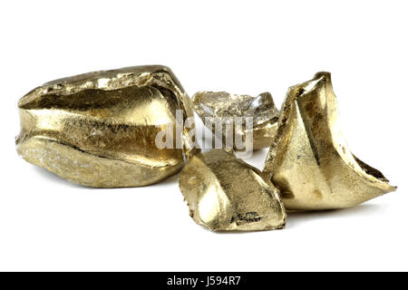 dental gold isolated on white background Stock Photo