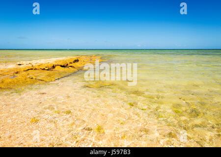 View from Duck Island over clear tropical waters in New Caledonia in the South Pacific Stock Photo