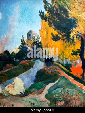 Gauguin painting. Paul Gauguin (1848-1903) 'Les Alyscamps', oil on canvas, 1888 Stock Photo